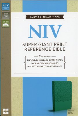 NIV Super Giant Print Reference Bible Italian Duo-Tone Turquoise - Zondervan